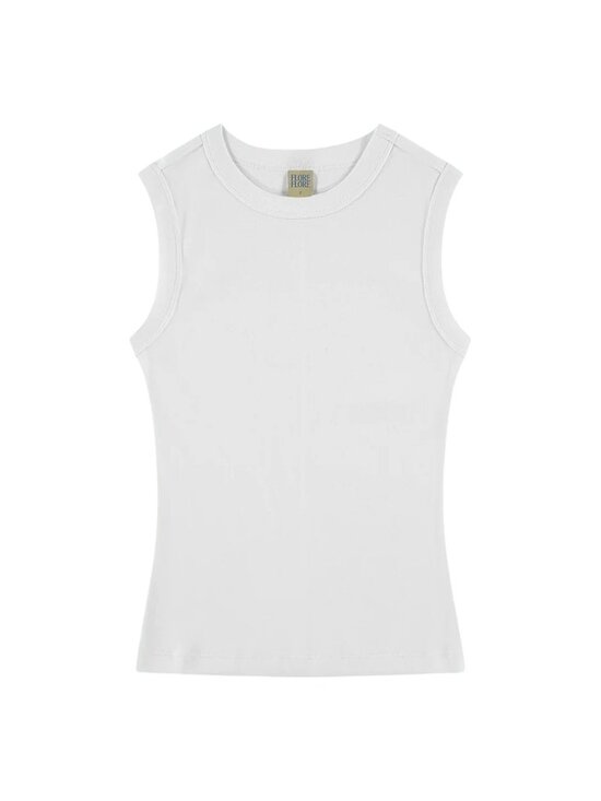 Flore Flore Tops - FLORE FLORE | "ESME" 100% COTTON TANK IN WHITE